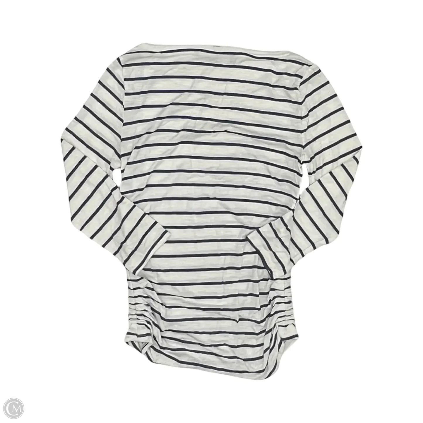 Top Long Sleeve By White House Black Market In Blue & White, Size: Xs