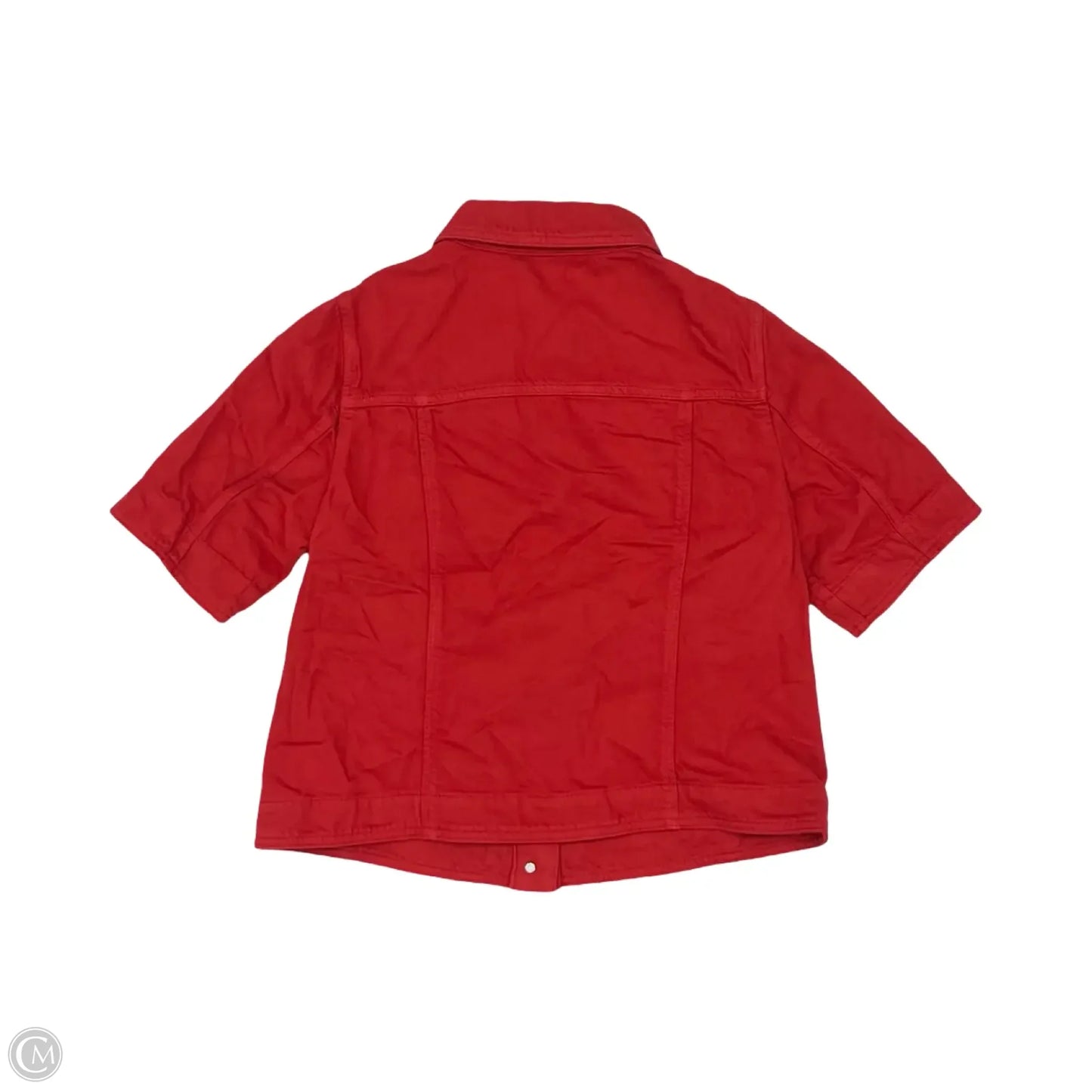 Jacket Denim By Talbots In Red Denim, Size: M