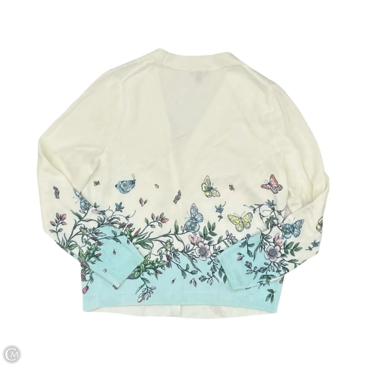 Sweater Cardigan By Talbots In Cream, Size: Lp