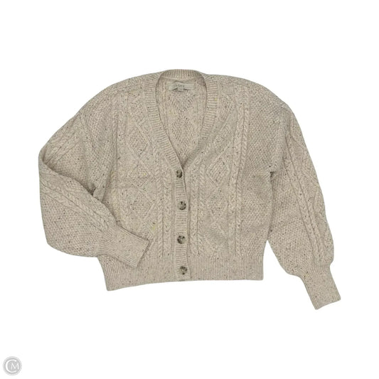 Sweater Cardigan By Loft In Cream, Size: M