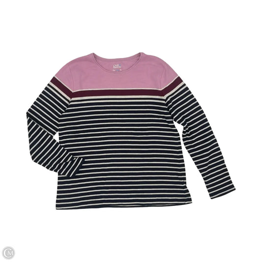 Top Long Sleeve By Croft And Barrow In Blue & Pink, Size: Xl