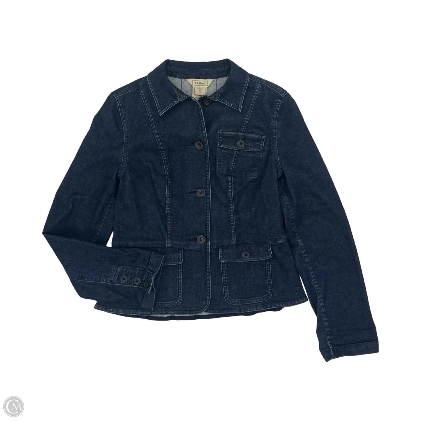 Jacket Denim By L.l. Bean In Blue Denim, Size: Xs