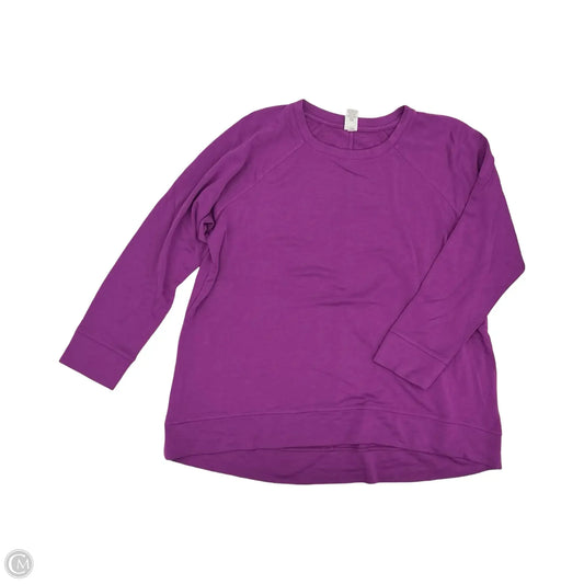 Sweatshirt Crewneck By Livi Active In Purple, Size: 1x