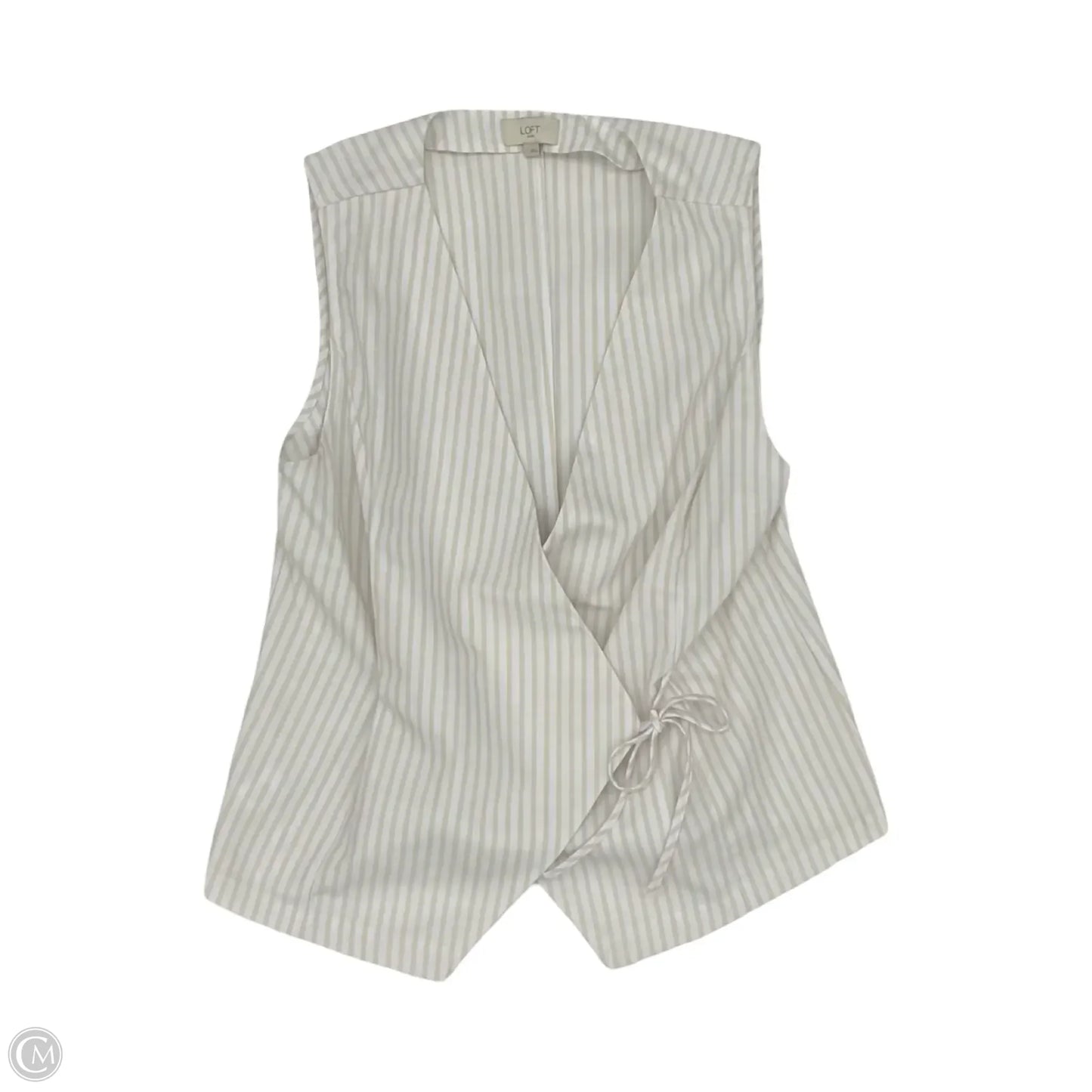Vest Other By Loft In Tan & White, Size: L