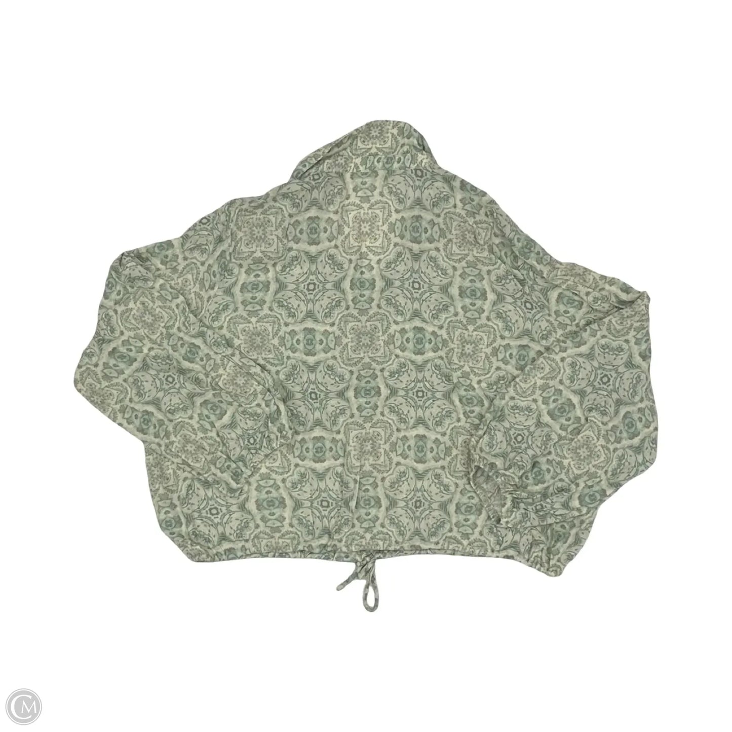Top Long Sleeve By Z Supply In Cream & Green, Size: L