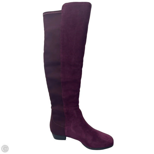 Boots Knee Flats By Vince Camuto In Maroon, Size: 6.5