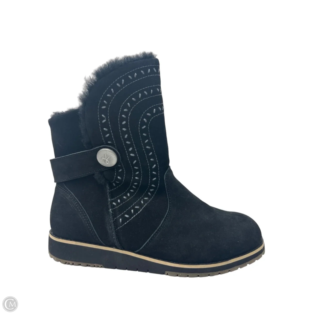 Boots Ankle Flats By Emu In Black, Size: 7