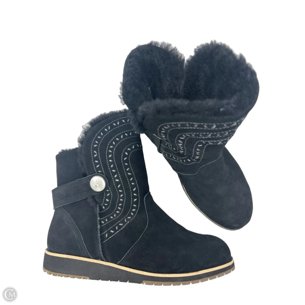 Boots Ankle Flats By Emu In Black, Size: 7