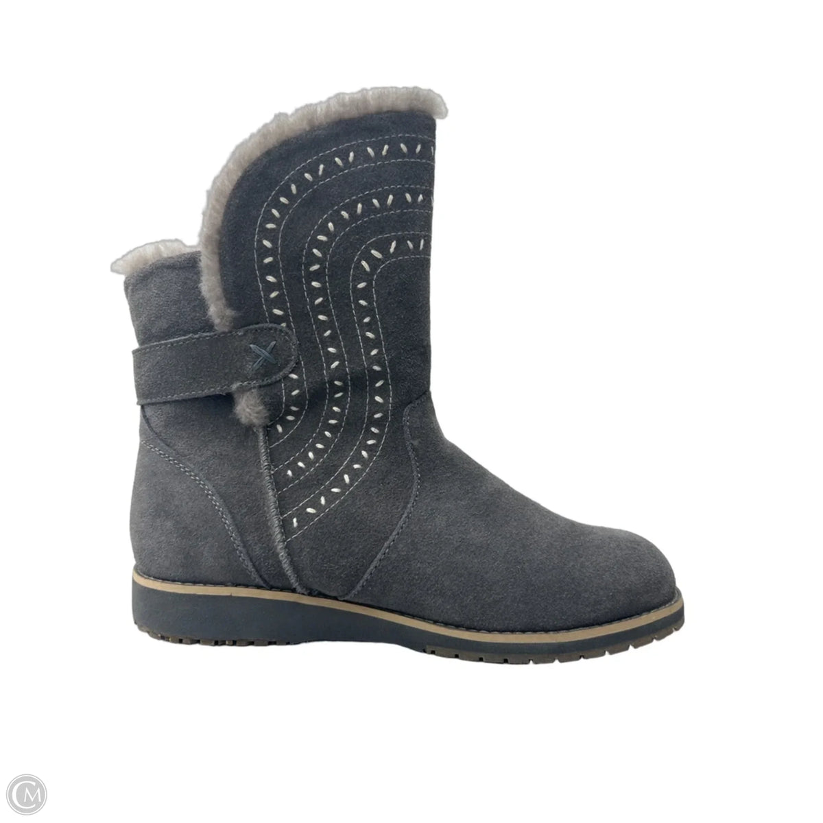Boots Ankle Flats By Emu In Grey, Size: 7