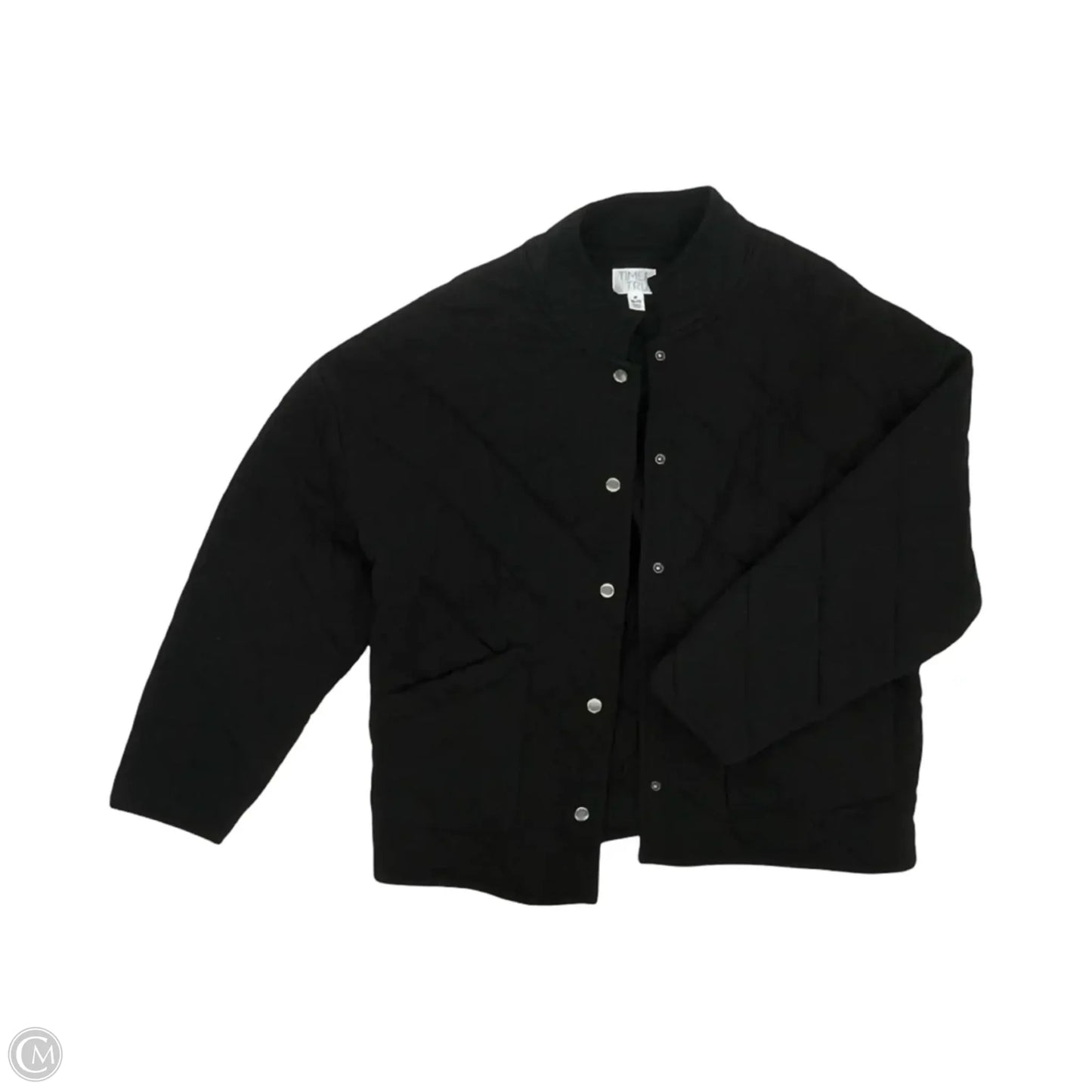 Jacket Puffer & Quilted By Time And Tru In Black, Size: M