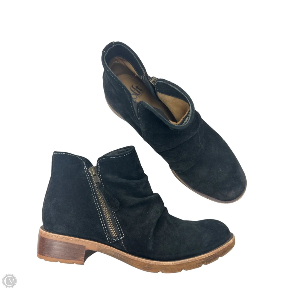 Boots Ankle Flats By Sofft In Black, Size: 7