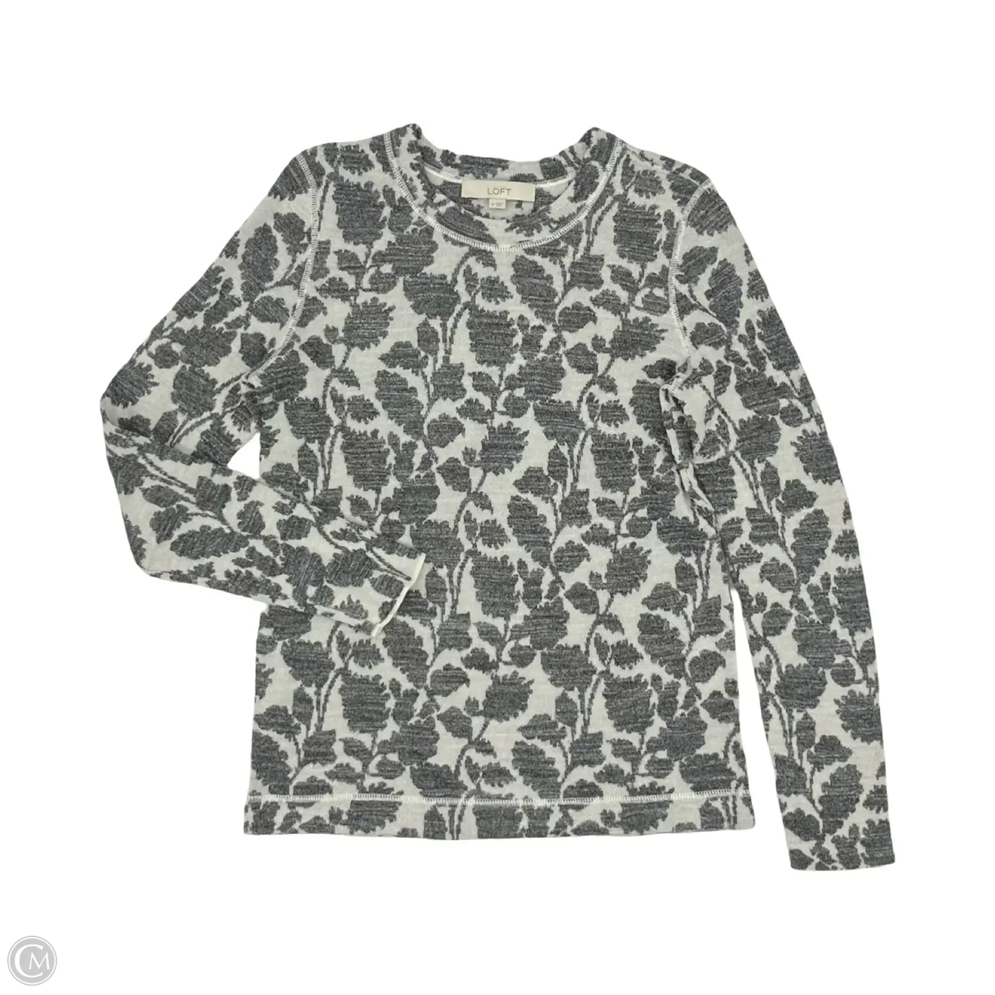 Top Long Sleeve By Loft In Grey, Size: M
