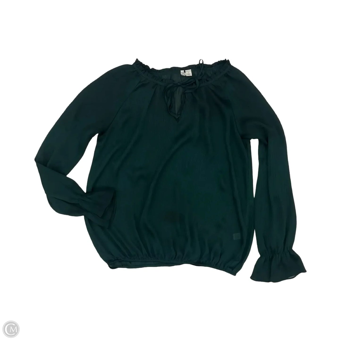 Blouse Long Sleeve By Cato In Green, Size: S