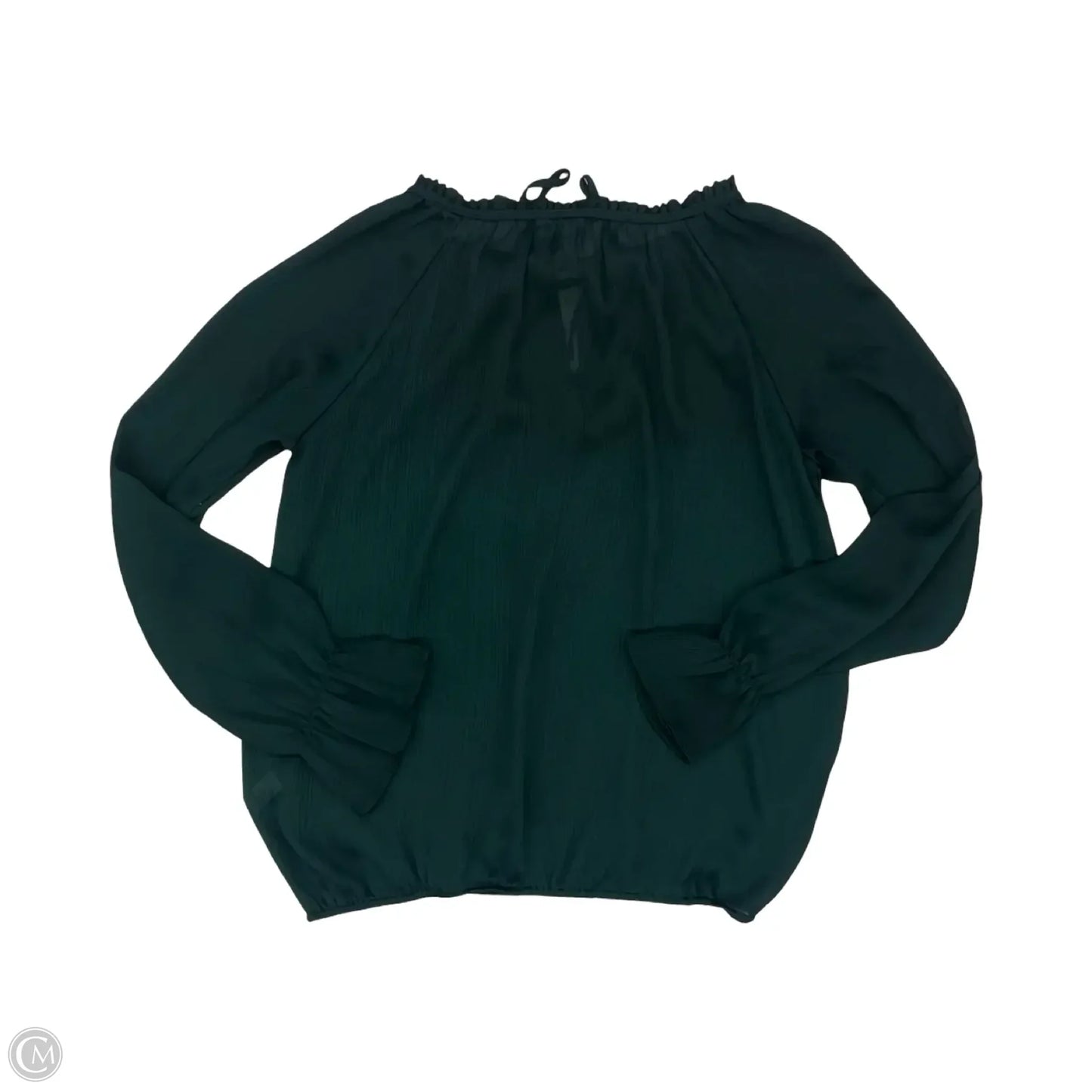 Blouse Long Sleeve By Cato In Green, Size: S