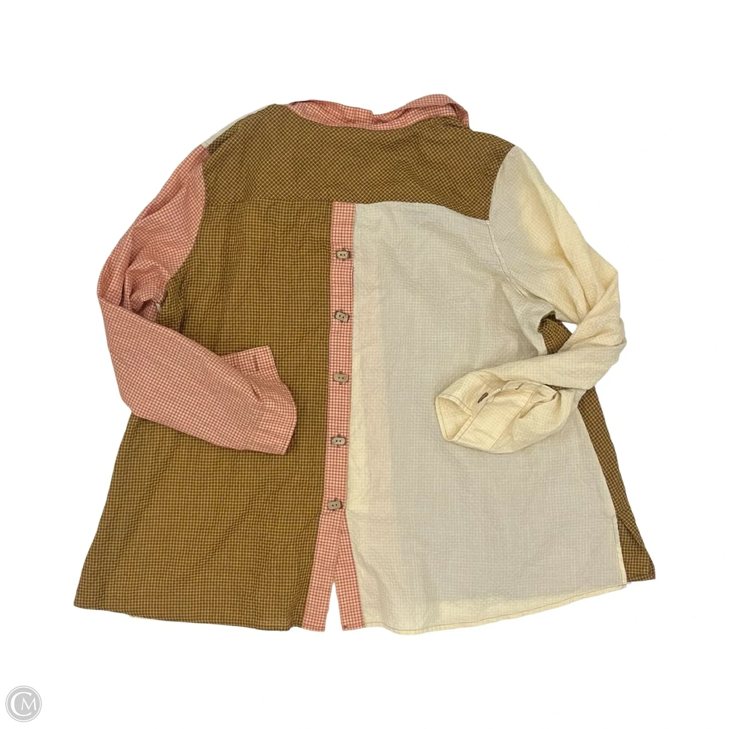 Top Long Sleeve By Ali Miles In Tan, Size: 1x