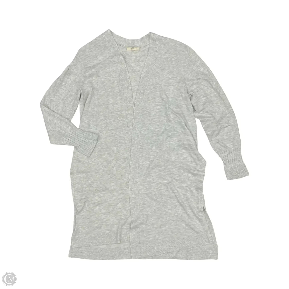 Sweater Cardigan By Peyton Primrose In Grey, Size: L