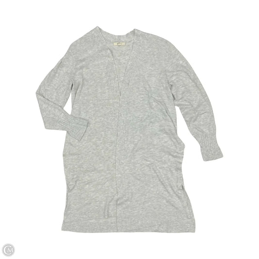 Sweater Cardigan By Peyton Primrose In Grey, Size: L