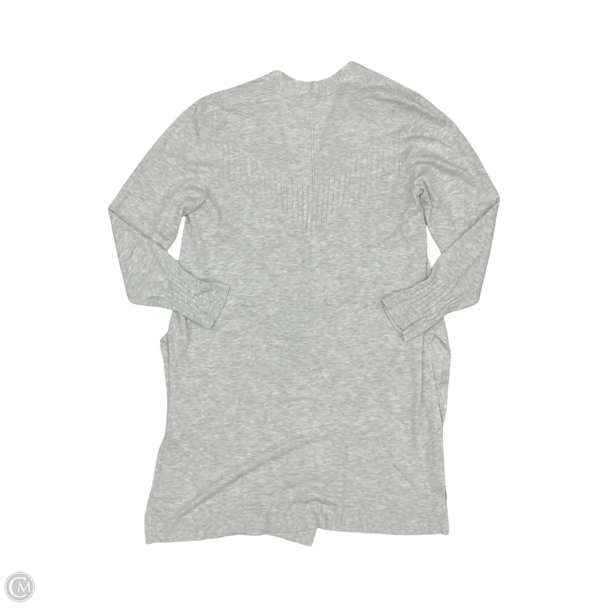 Sweater Cardigan By Peyton Primrose In Grey, Size: L