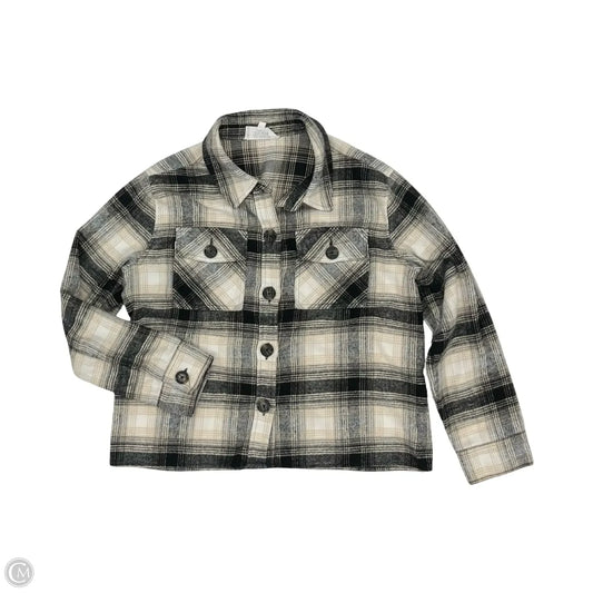 Jacket Shirt By Bb Dakota In Black & Tan, Size: Xxl