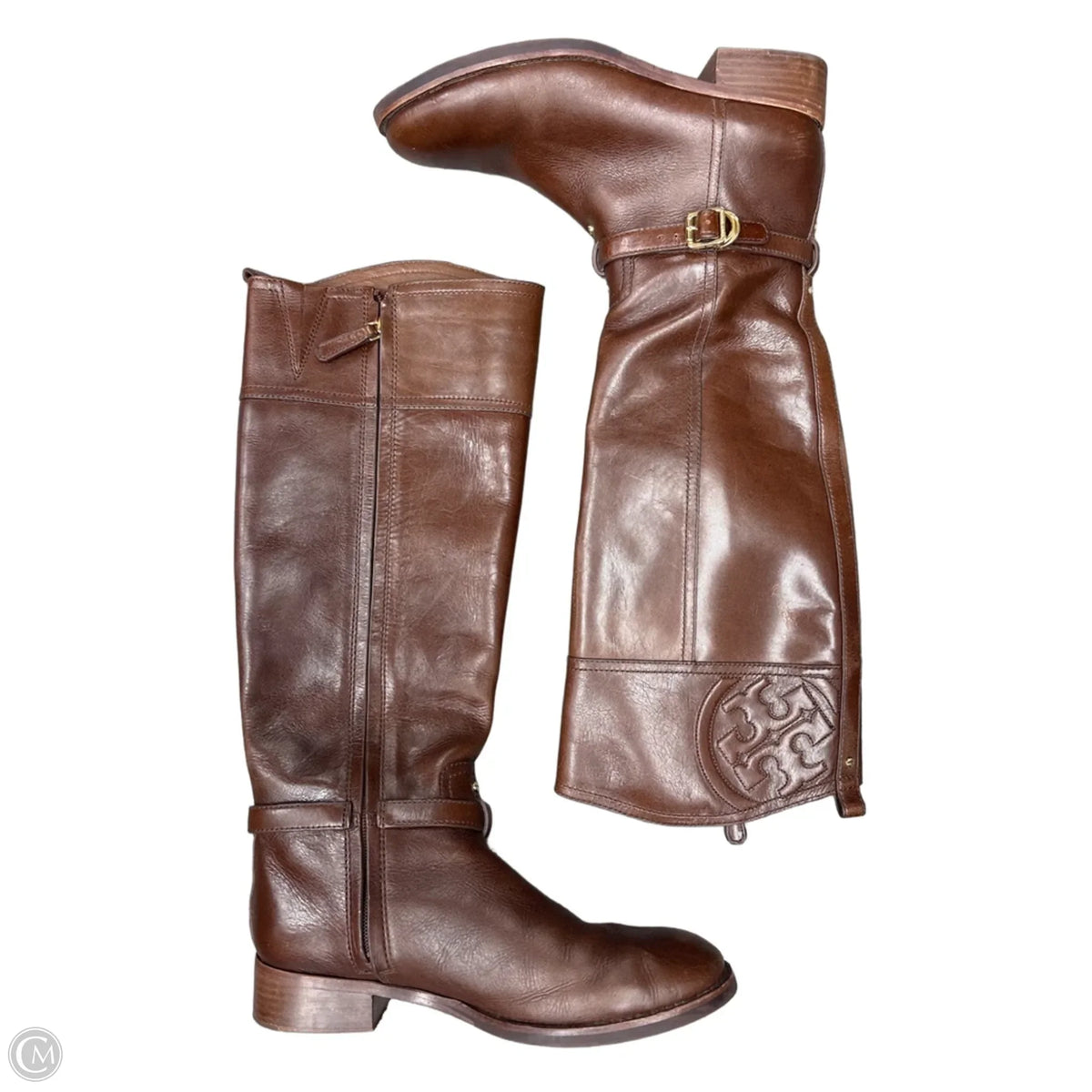 Boots Designer By Tory Burch In Brown, Size: 8.5