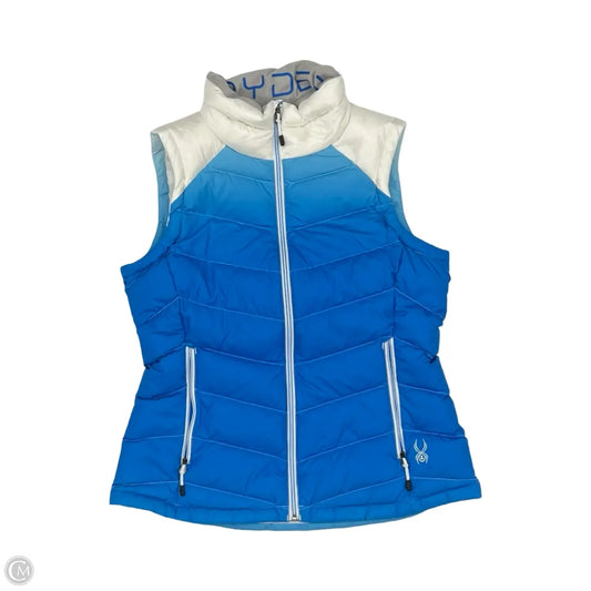 Vest Puffer & Quilted By Spyder In Blue, Size: M