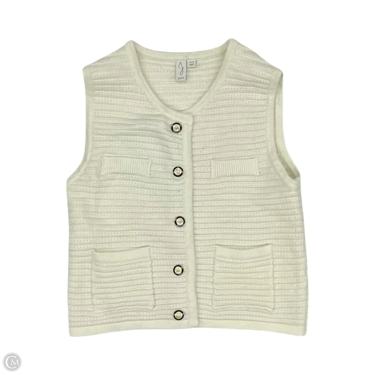 Vest Sweater By Jolie In Cream, Size: M