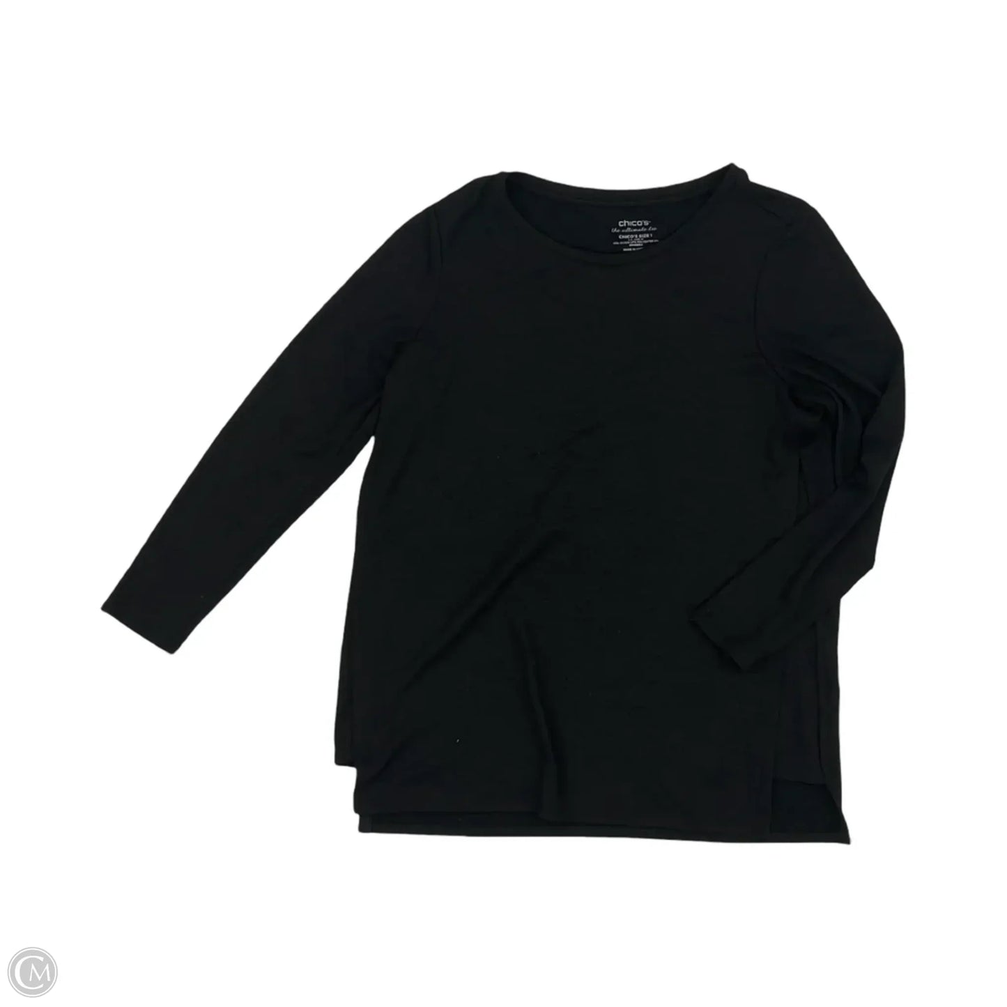 Top Long Sleeve By Chicos In Black, Size: M