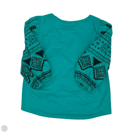 Top Long Sleeve By Chicos In Teal, Size: L