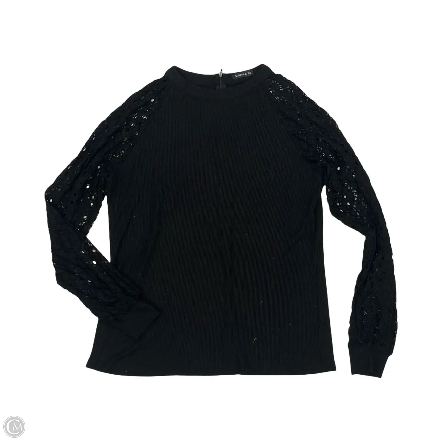 Top Long Sleeve By Miholl In Black, Size: Xl