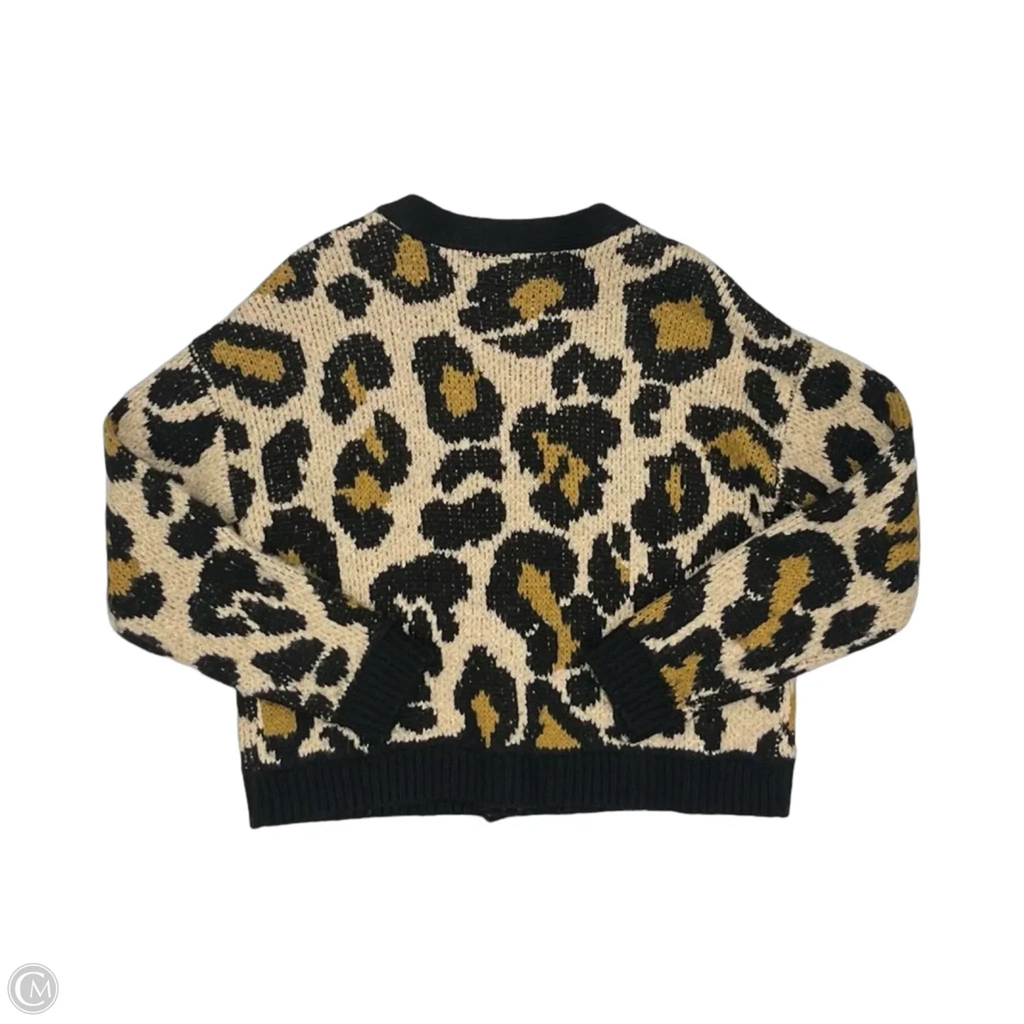 Sweater Cardigan By Willow & Root In Leopard Print, Size: S