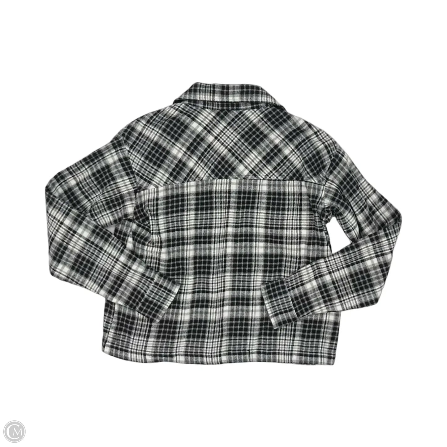 Jacket Shirt By Beachlunchlounge In Black & White, Size: Xs