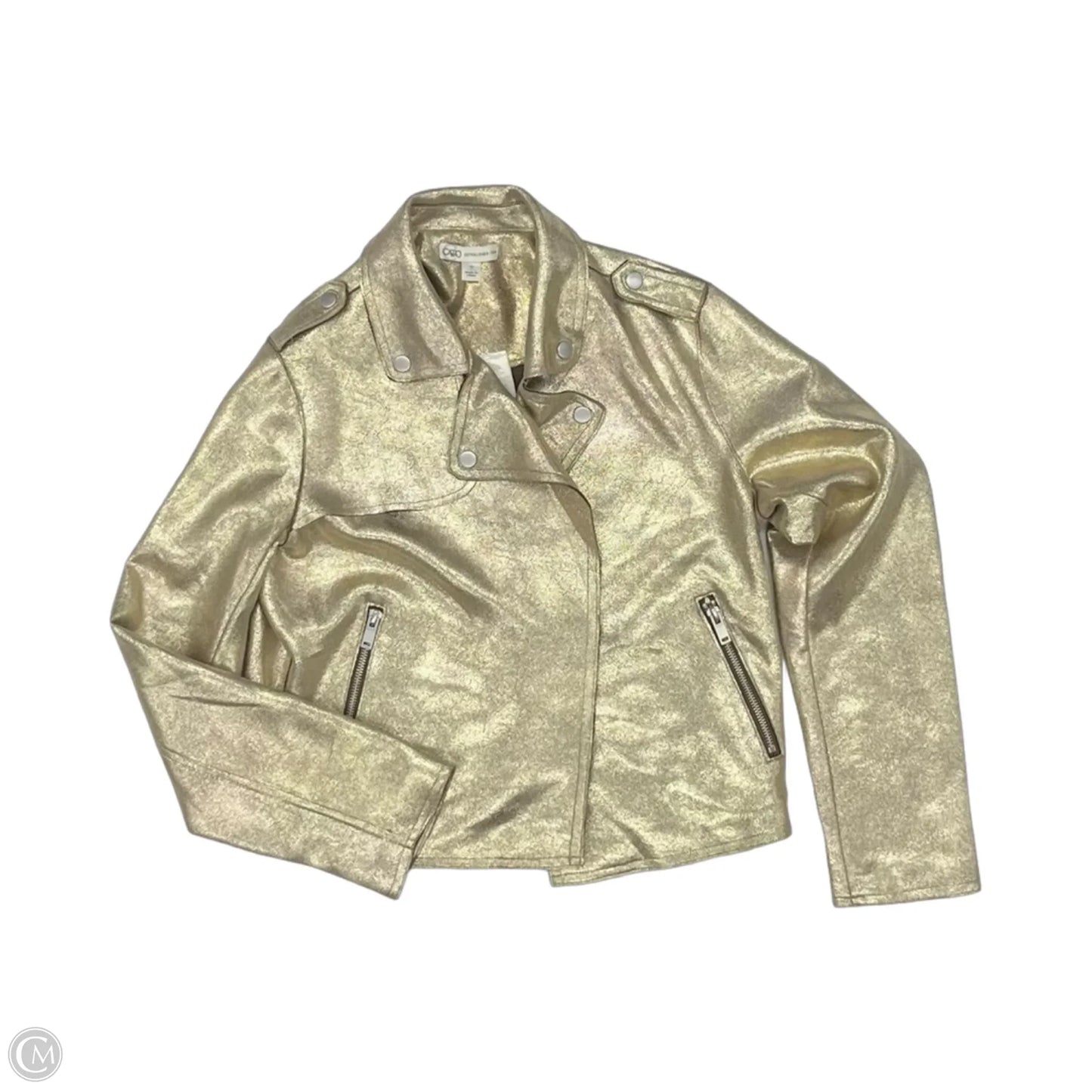 Jacket Moto By Cato In Gold, Size: S