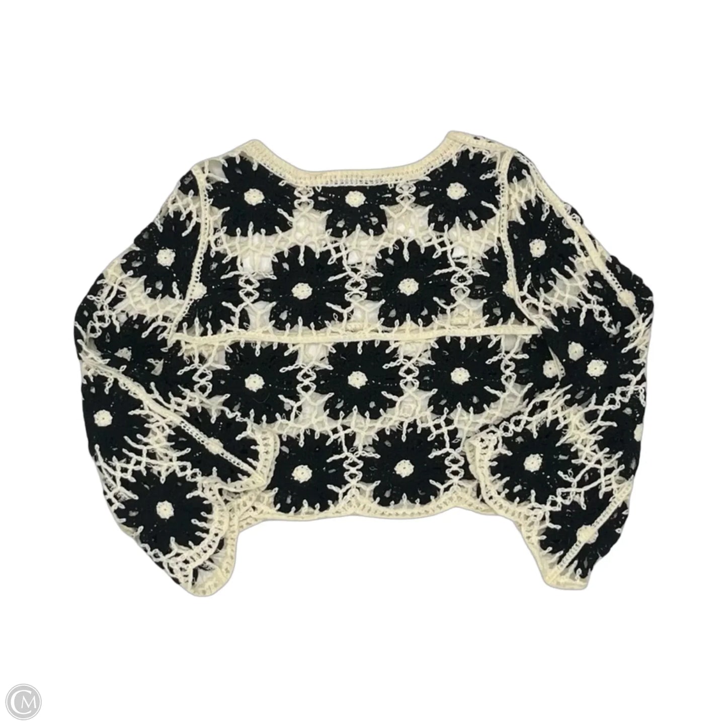 Sweater By Pol In Black & Tan, Size: Onesize