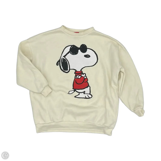 Sweatshirt Crewneck By Clothes Mentor In Cream, Size: S