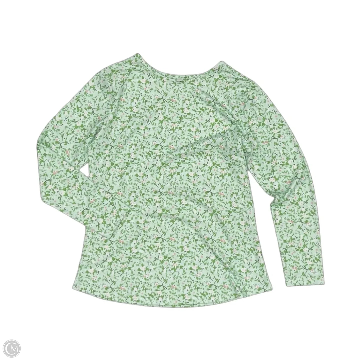 Top Long Sleeve By Cme In Green, Size: S
