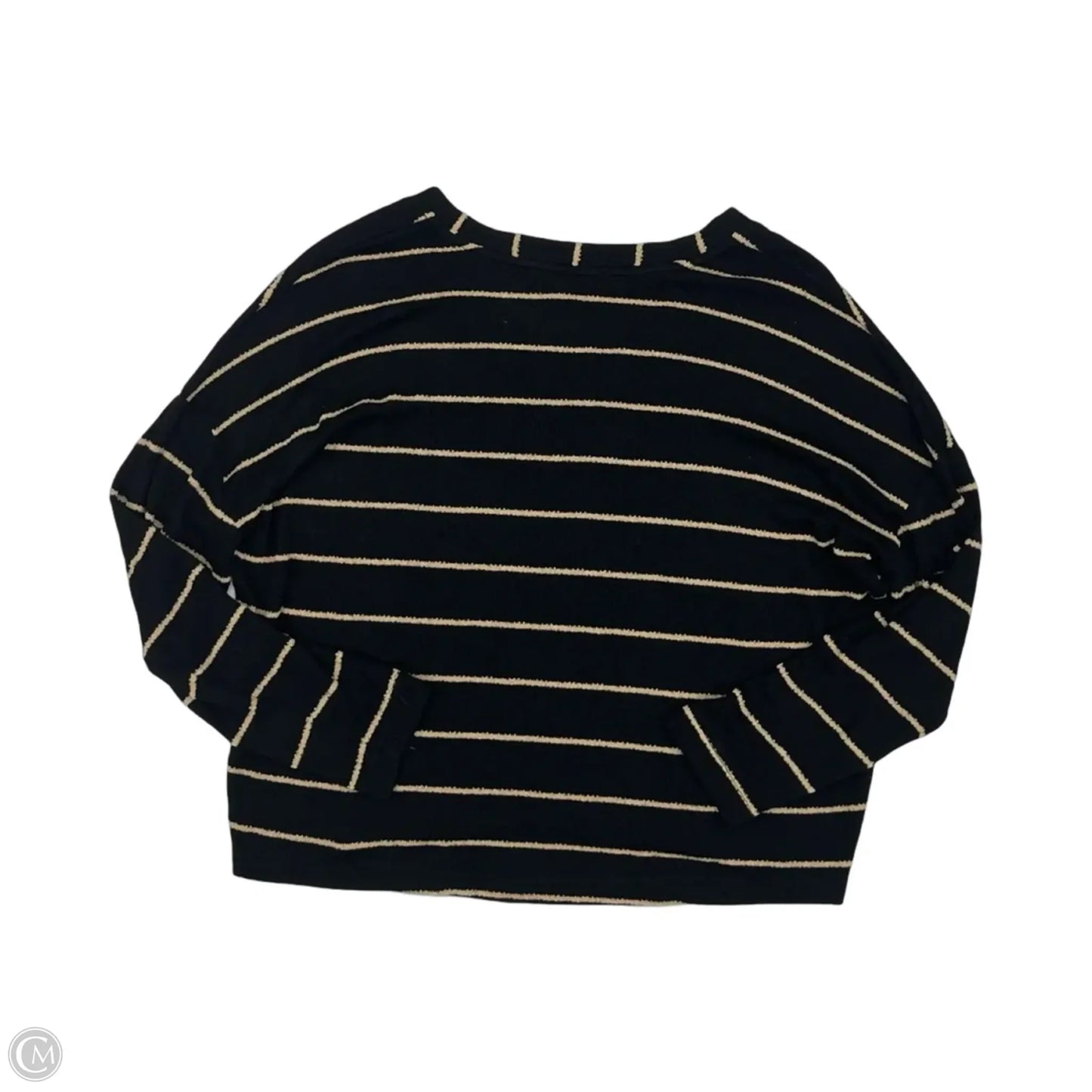 Sweater By Blu Pepper In Black & Tan, Size: L