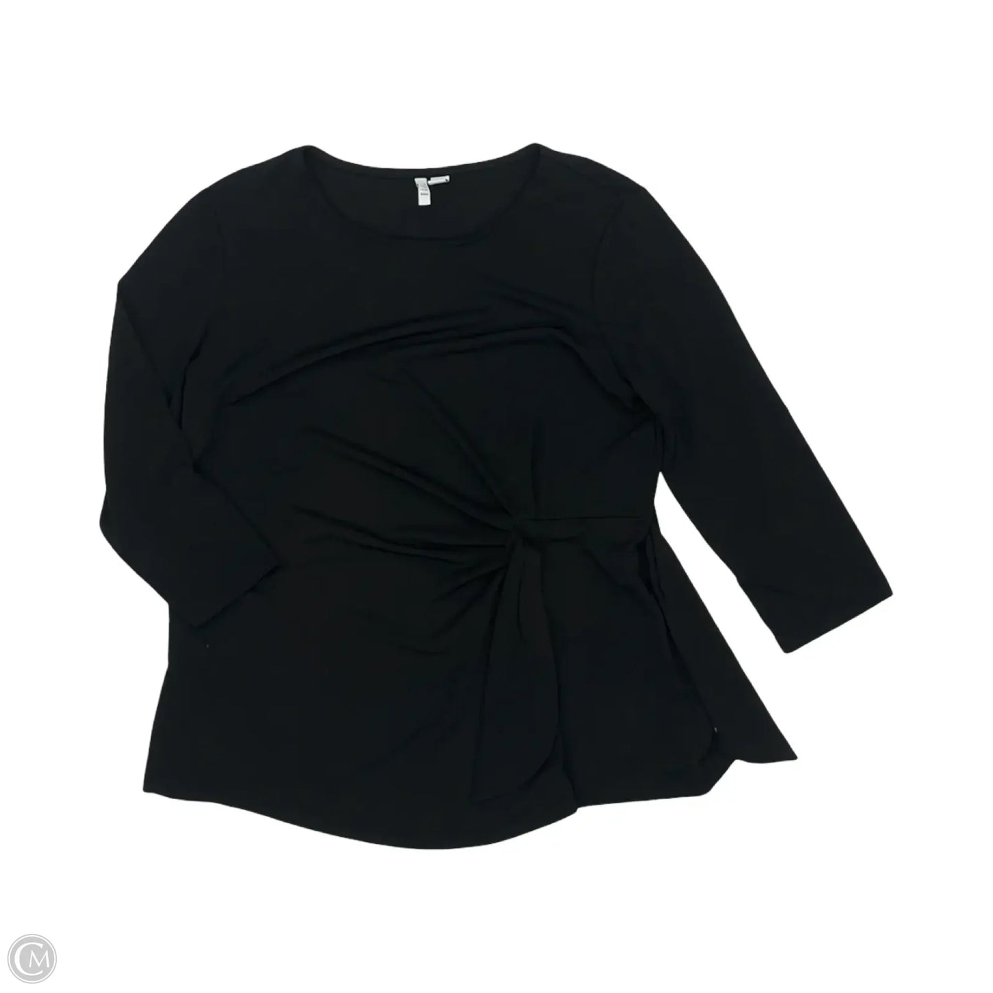 Blouse Long Sleeve By Elle In Black, Size: L