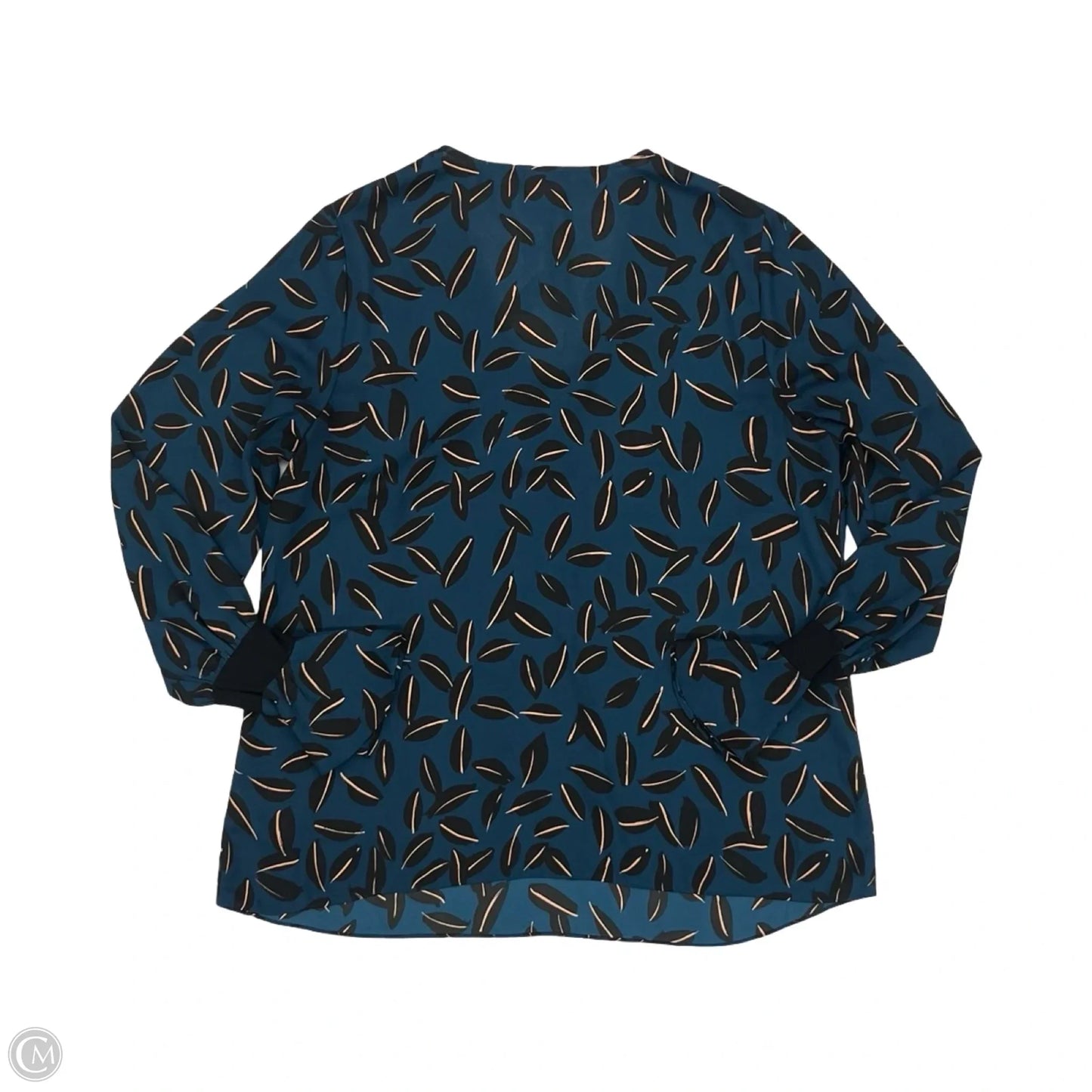 Blouse Long Sleeve By Cabi In Blue, Size: L