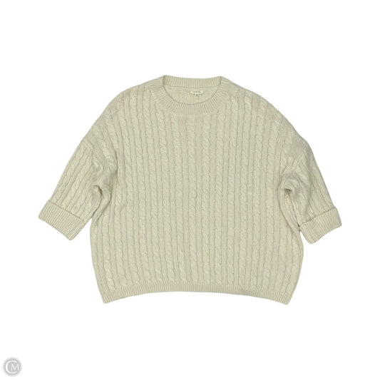 Sweater Short Sleeve By Jodifl In Cream, Size: S
