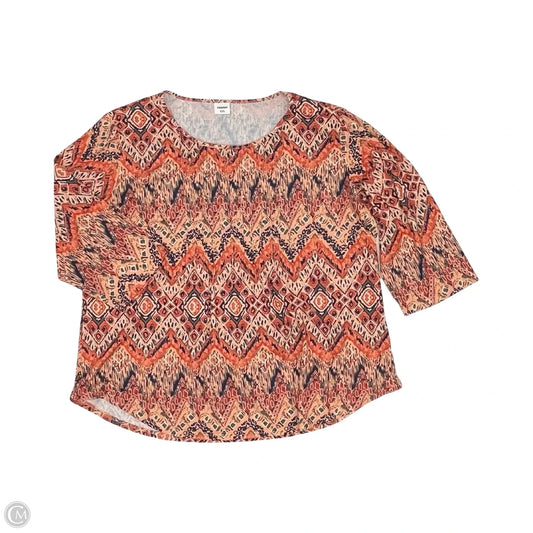 Top Long Sleeve By Clothes Mentor In Orange, Size: Xxl