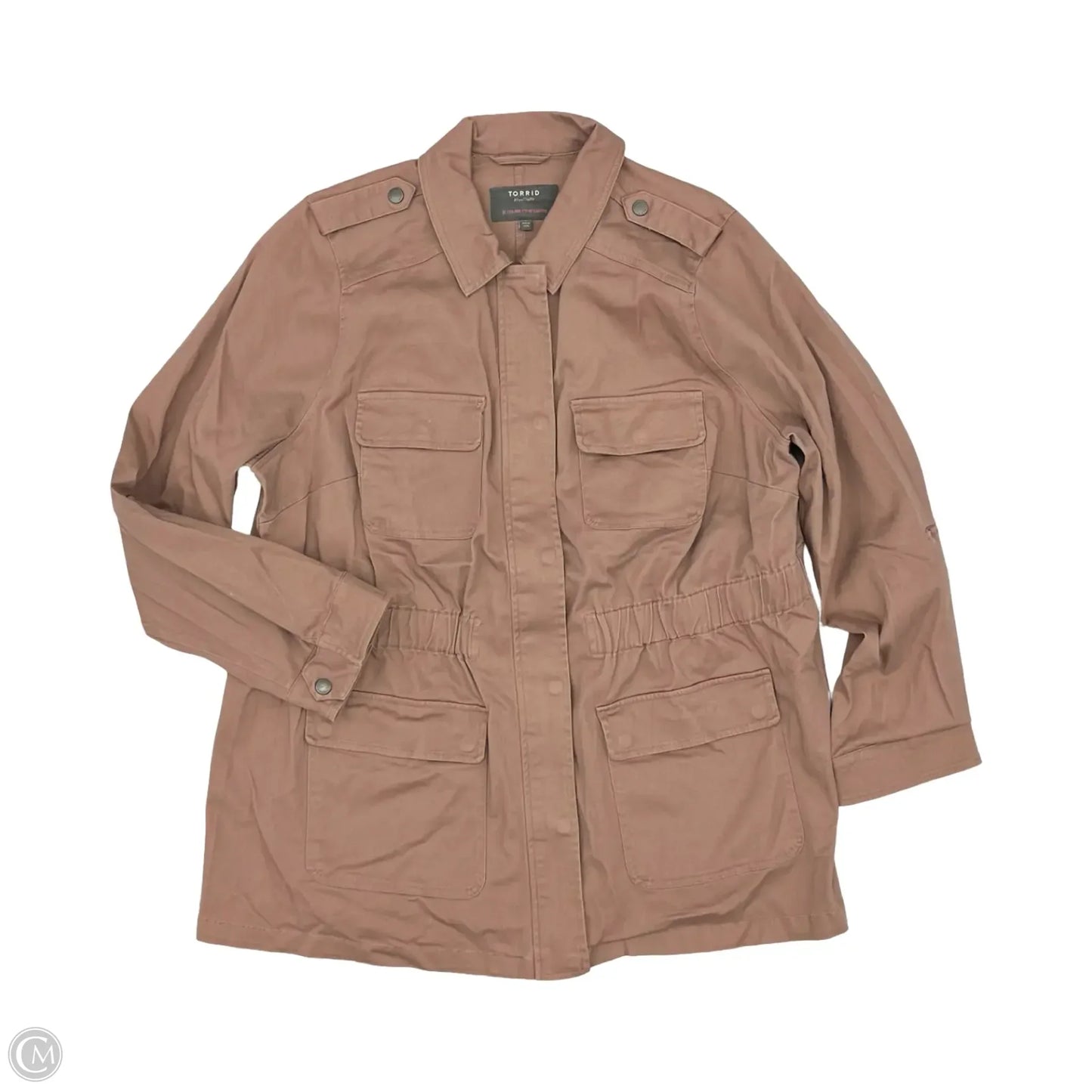 Jacket Denim By Torrid In Pink Denim, Size: 3x