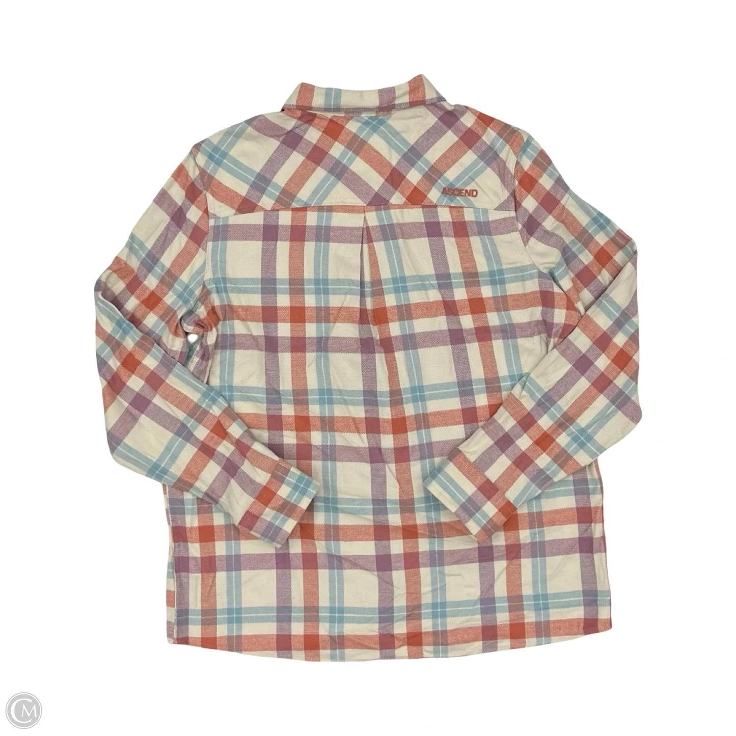 Top Long Sleeve By Clothes Mentor In Cream & Purple, Size: M