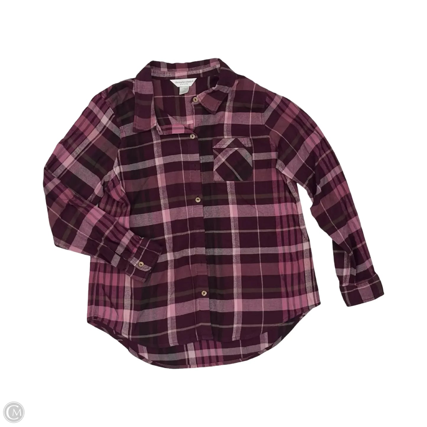 Top Long Sleeve By Christopher And Banks In Purple, Size: Lp