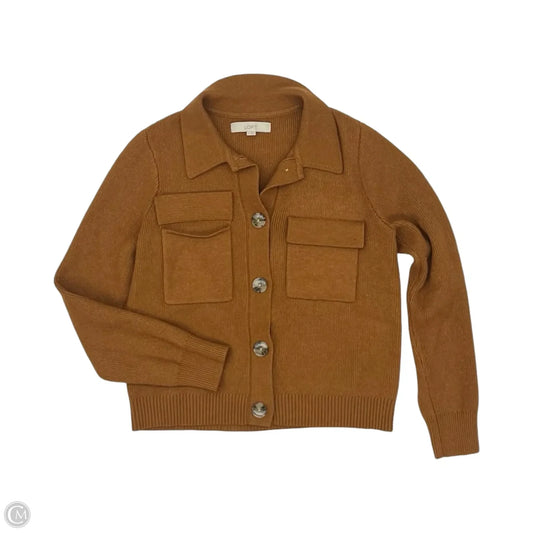 Sweater Cardigan By Loft In Brown, Size: M
