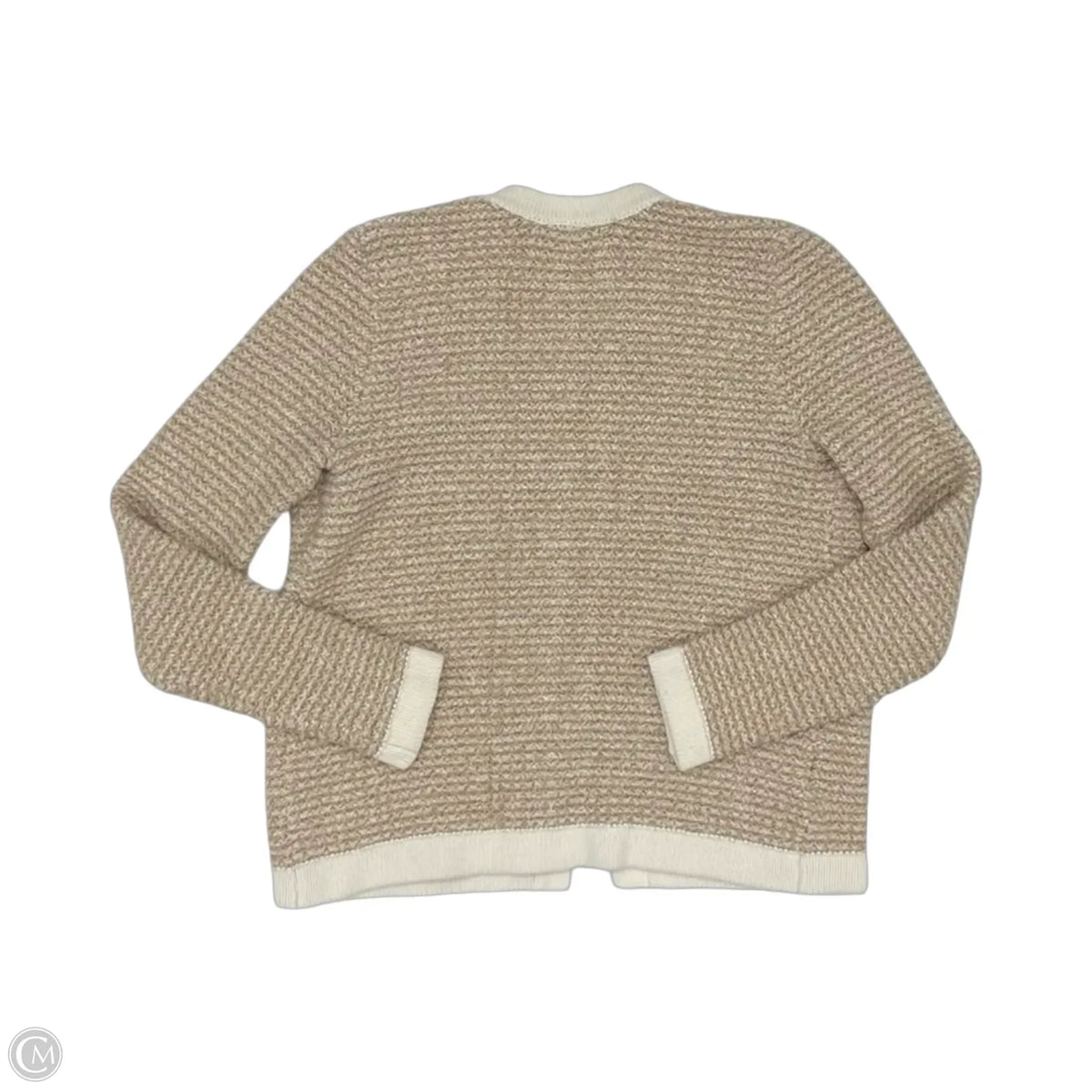 Sweater Cardigan By Loft In Tan, Size: M
