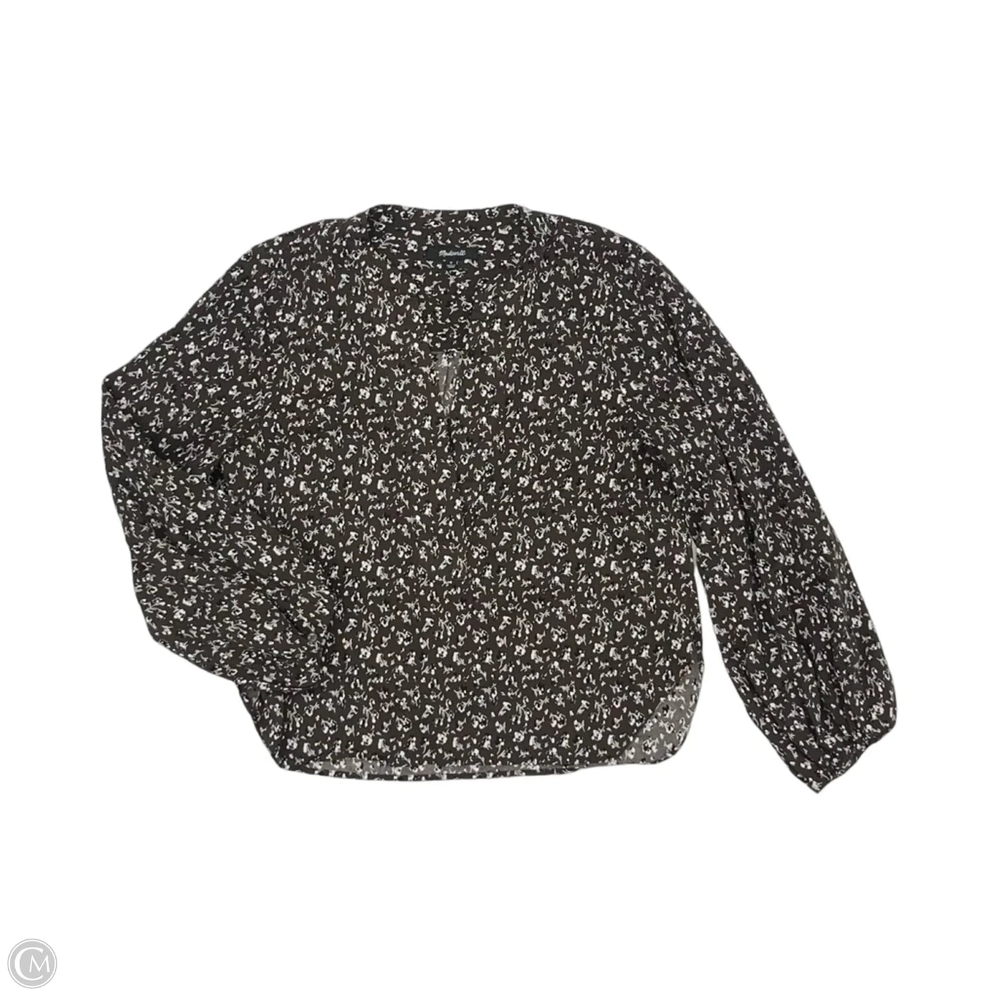 Blouse Long Sleeve By Madewell In Brown, Size: M