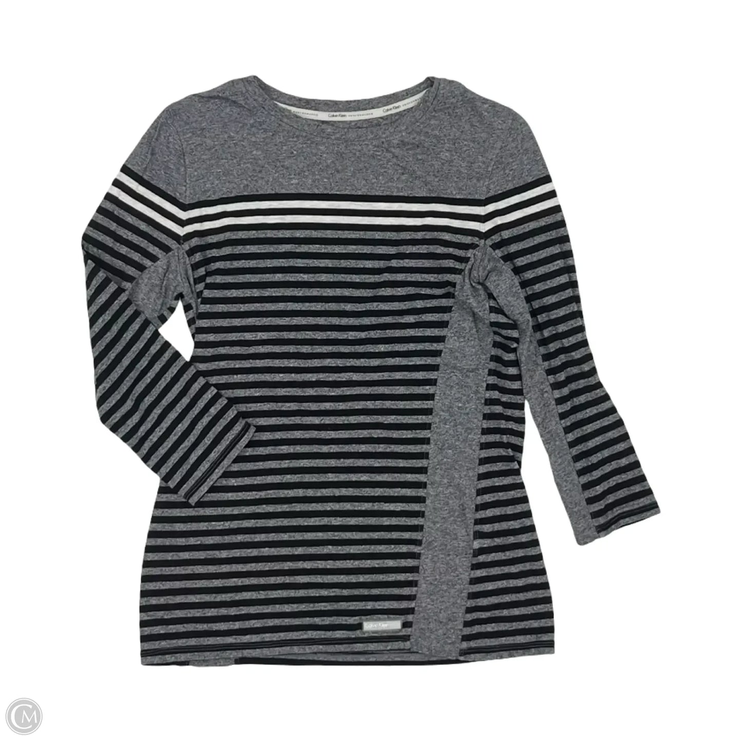 Top Long Sleeve By Calvin Klein Performance In Grey, Size: M