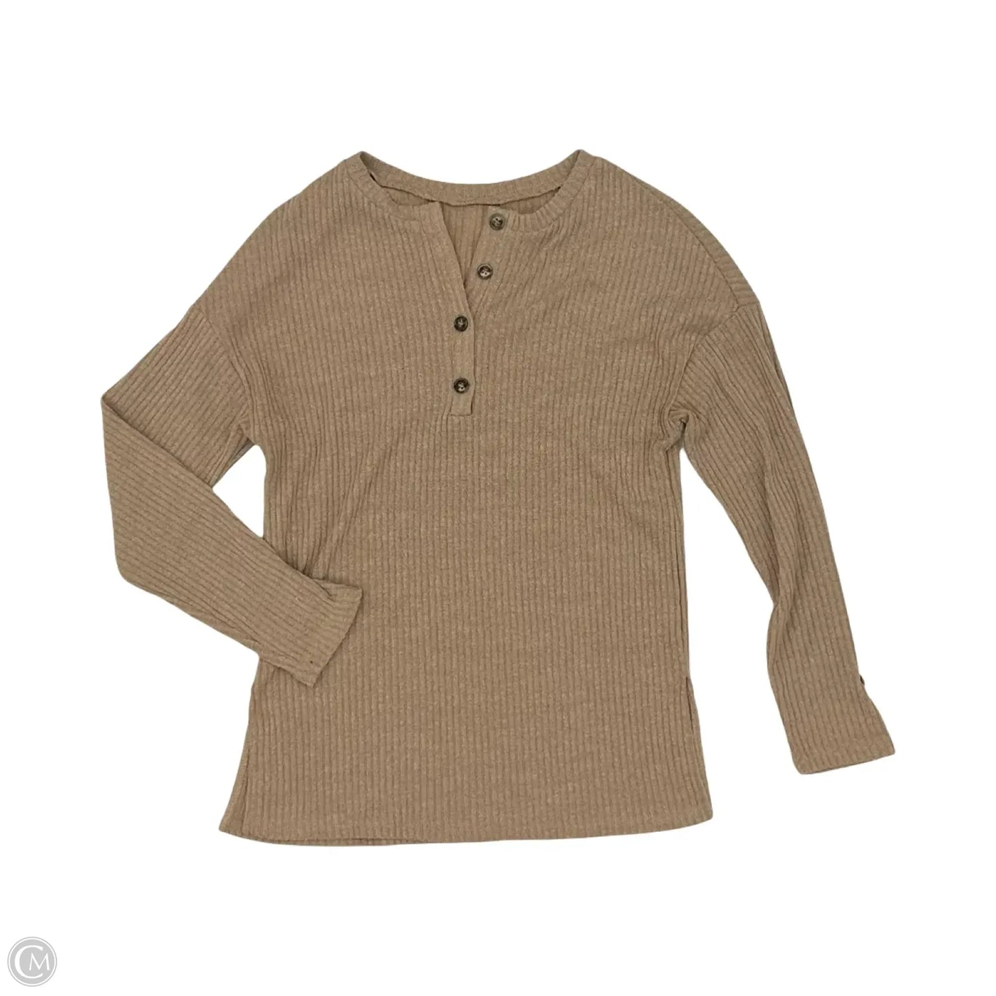 Top Long Sleeve By Cmf In Brown, Size: S