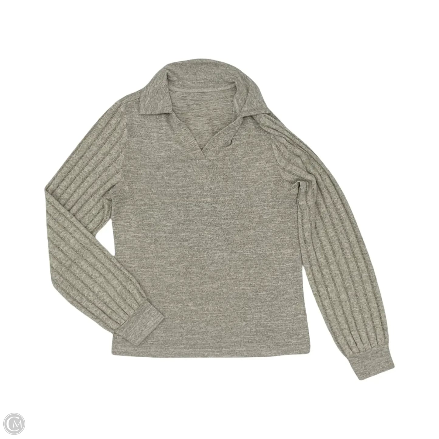 Top Long Sleeve By Cme In Brown, Size: S