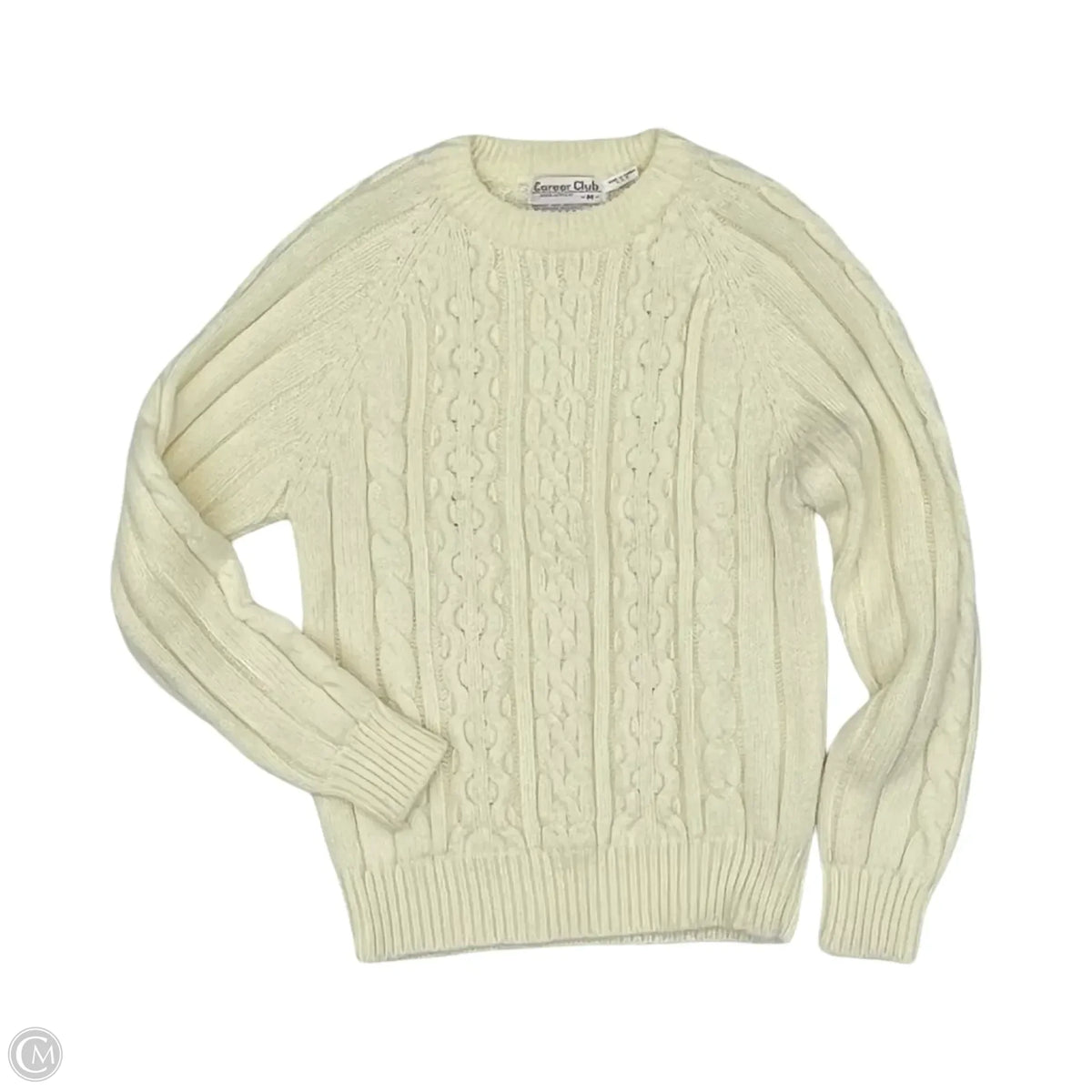 Sweater By Clothes Mentor In Cream, Size: M